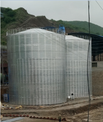 滨海粮食钢板仓的安装全过程不用热焊接